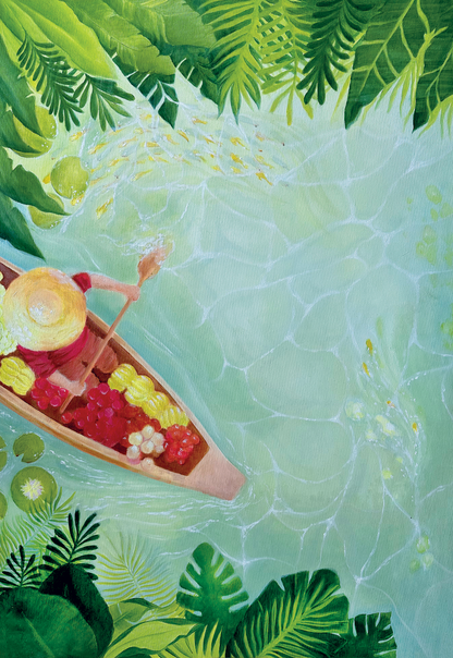 "The Floating Fruit Merchant" Fine Art Print