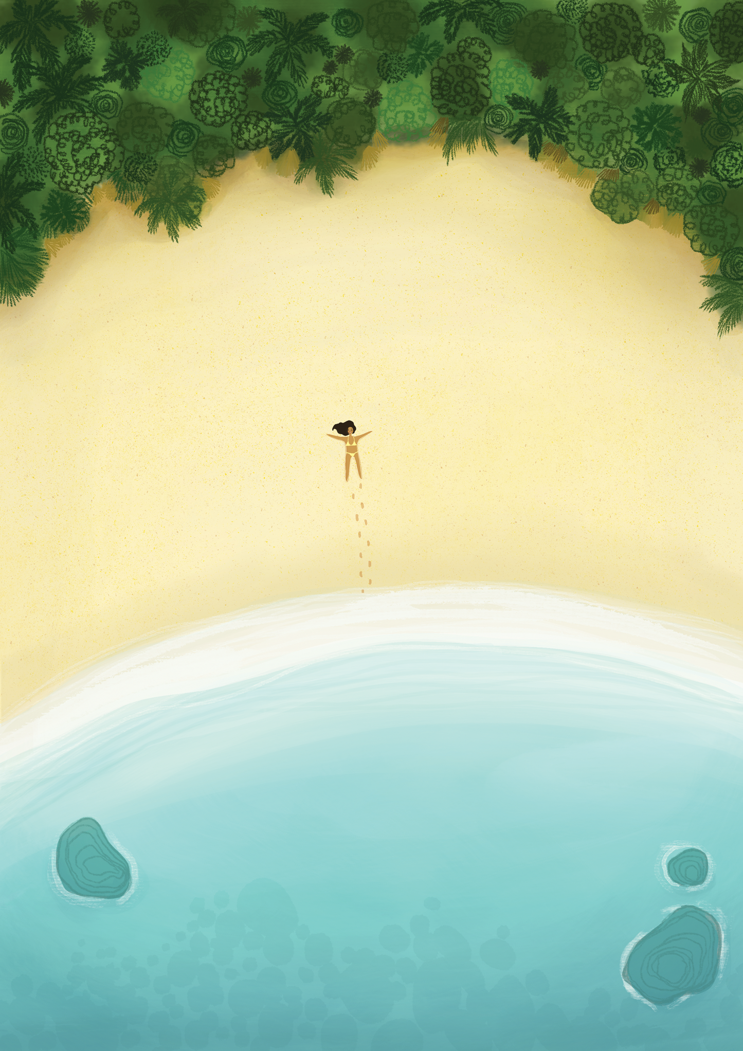 "Blissful Beach Day" Fine Art Print